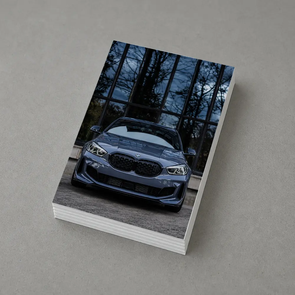 BMW M1 Front View Dark Stormy Background – Postcards