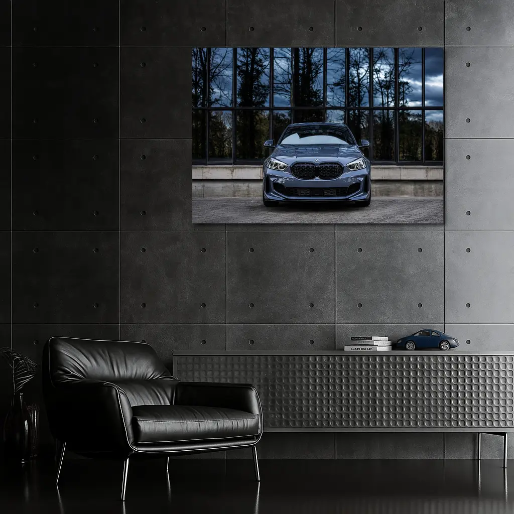 BMW M1 Front View Dark Stormy Background – Wall Art