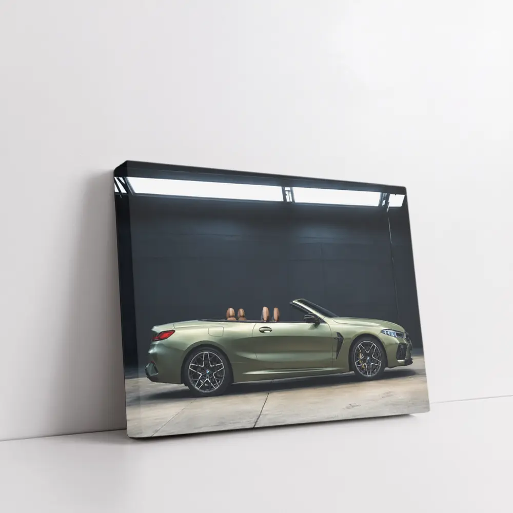 BMW M8 Convertible Olive Green Studio Shot – Wall Art