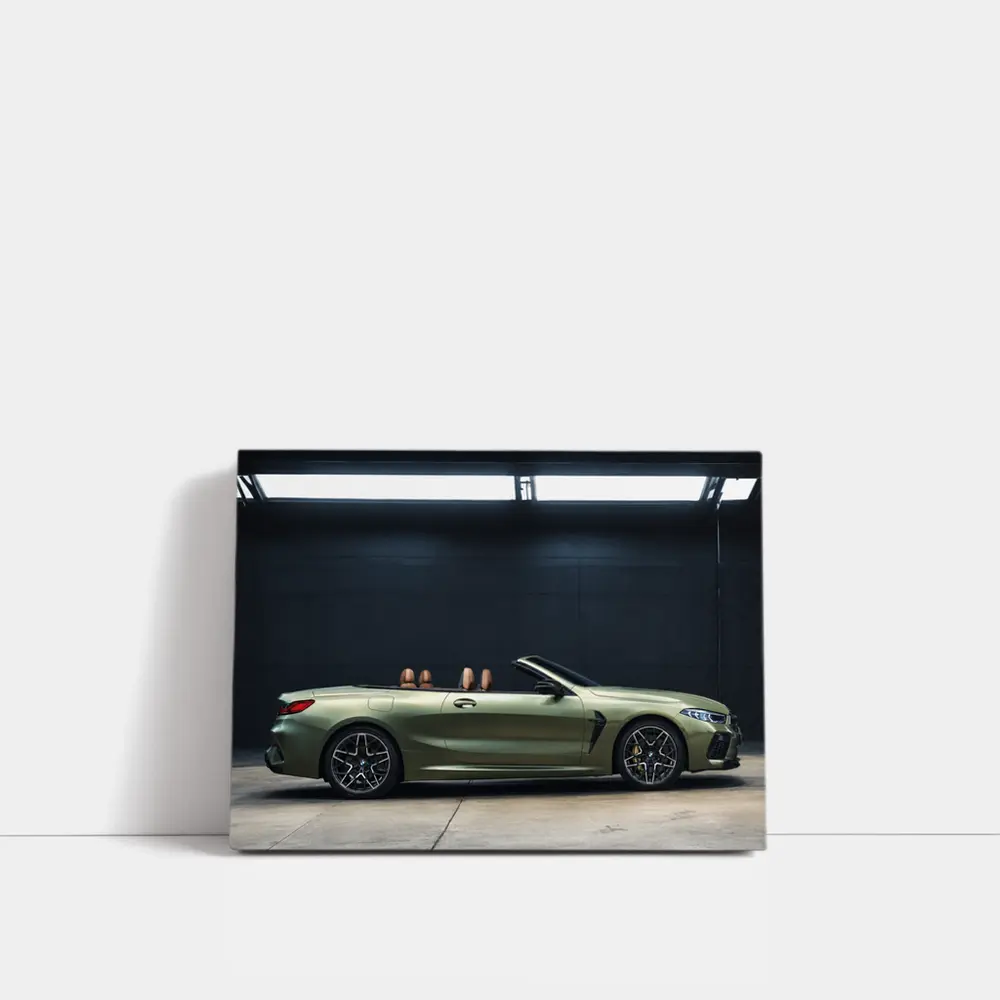 BMW M8 Convertible Olive Green Studio Shot – Wall Art
