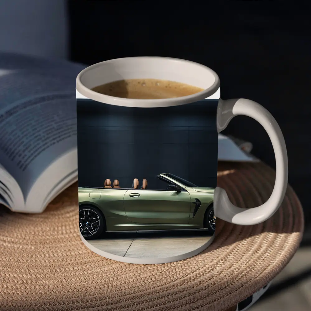 BMW M8 Convertible Olive Green Studio Shot – Mugs