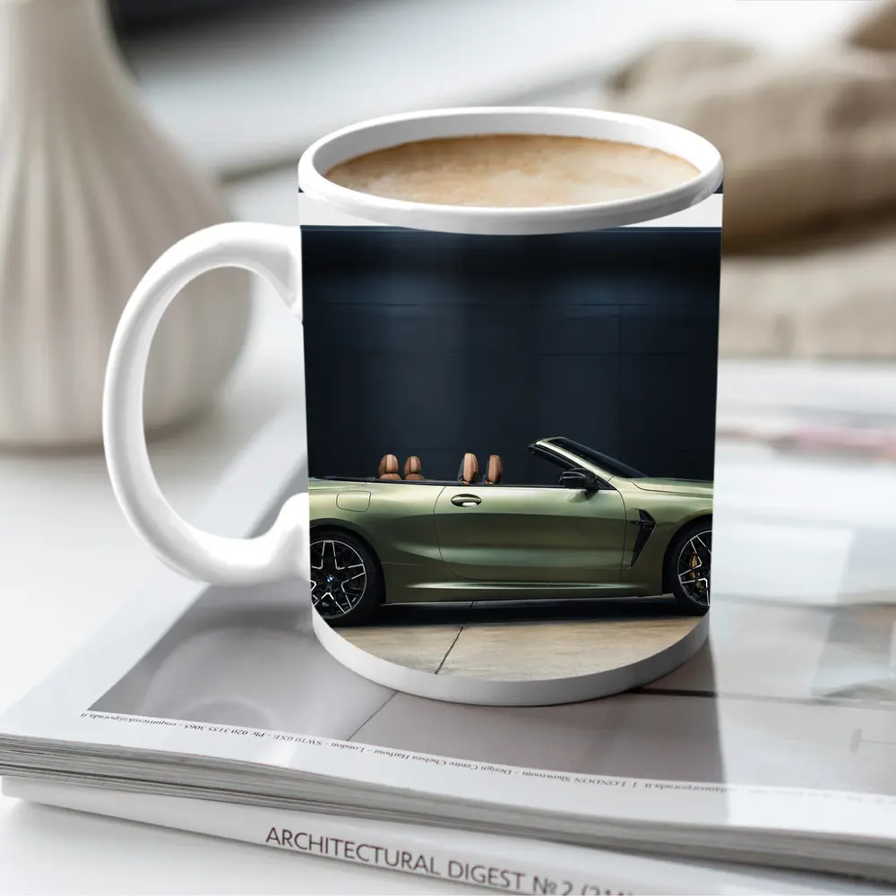 BMW M8 Convertible Olive Green Studio Shot – Mugs