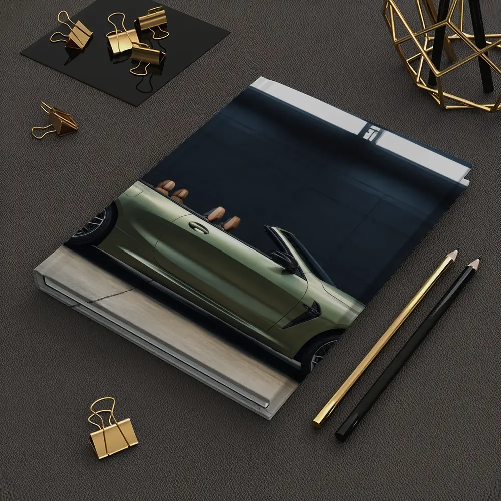 BMW M8 Convertible Olive Green Studio Shot – Notebooks