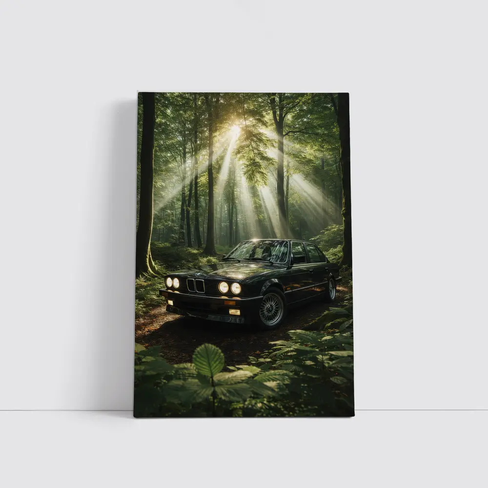 BMW E30 3 Series Black Forest Setting – Wall Art