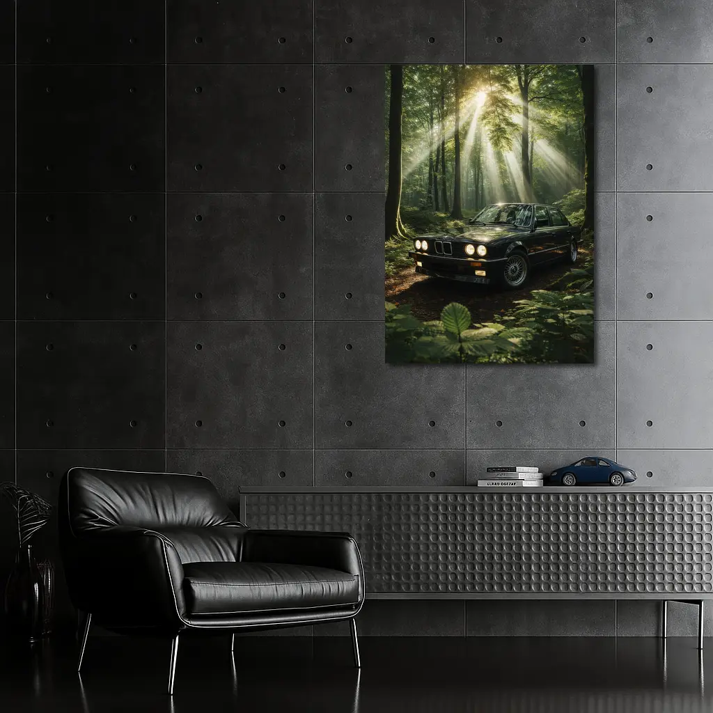 BMW E30 3 Series Black Forest Setting – Wall Art