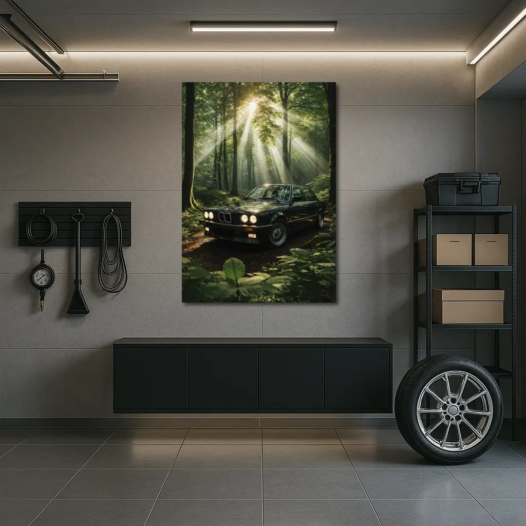 BMW E30 3 Series Black Forest Setting – Wall Art