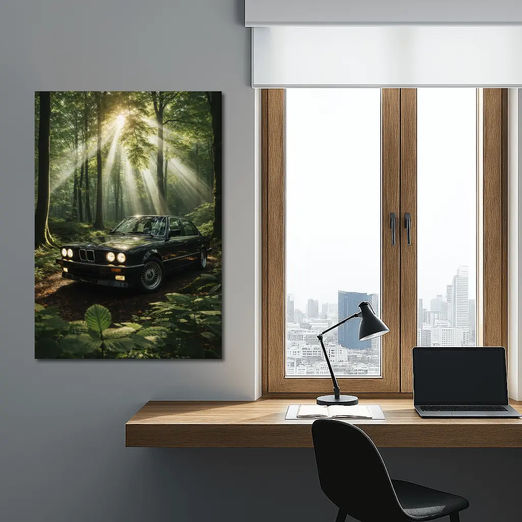 BMW E30 3 Series Black Forest Setting – Wall Art