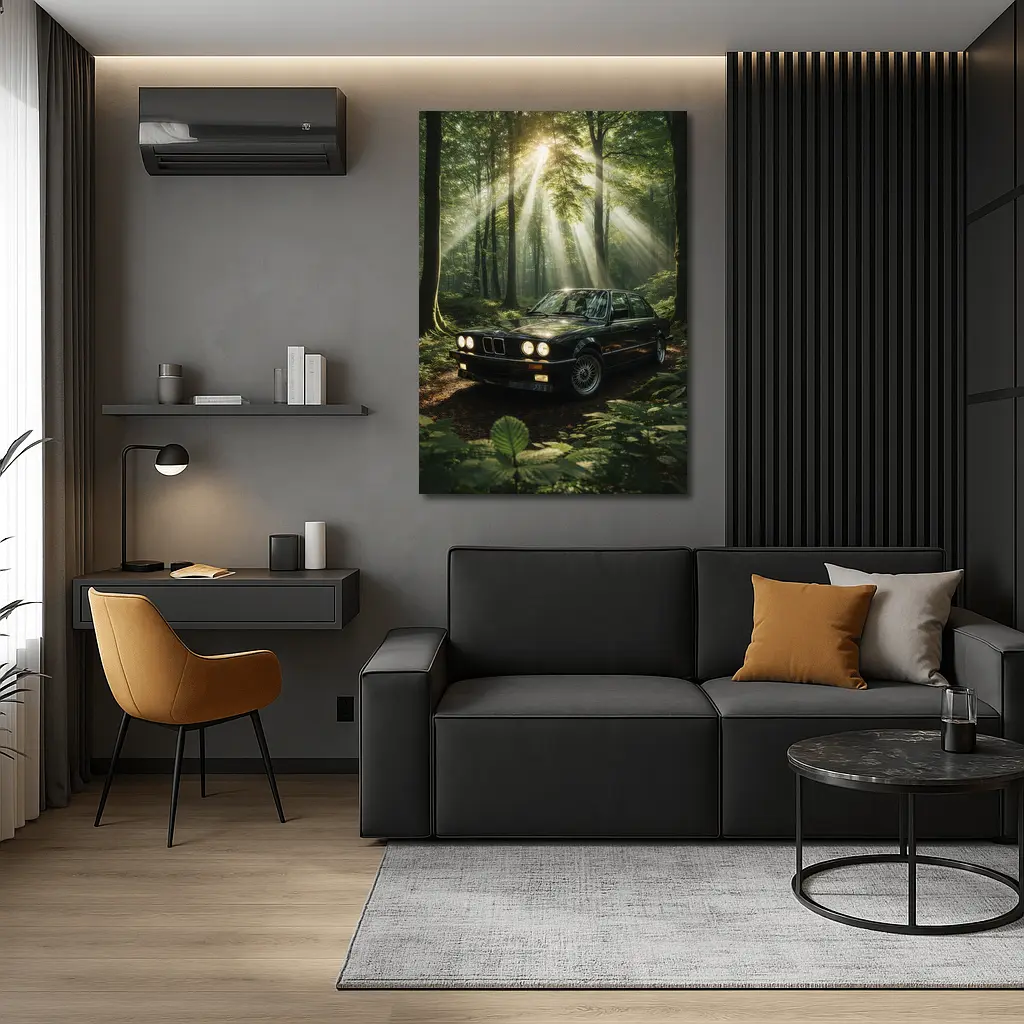 BMW E30 3 Series Black Forest Setting – Wall Art