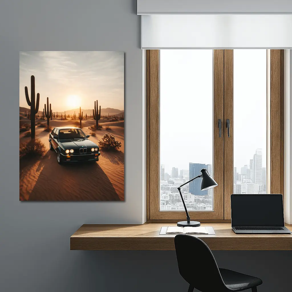 BMW E30 3 Series Desert Sunset – Wall Art