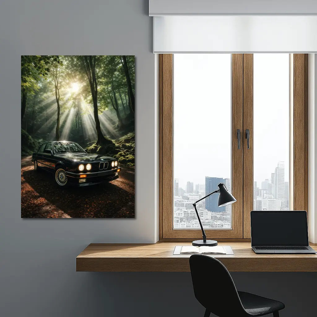BMW E30 3 Series Forest Light – Wall Art