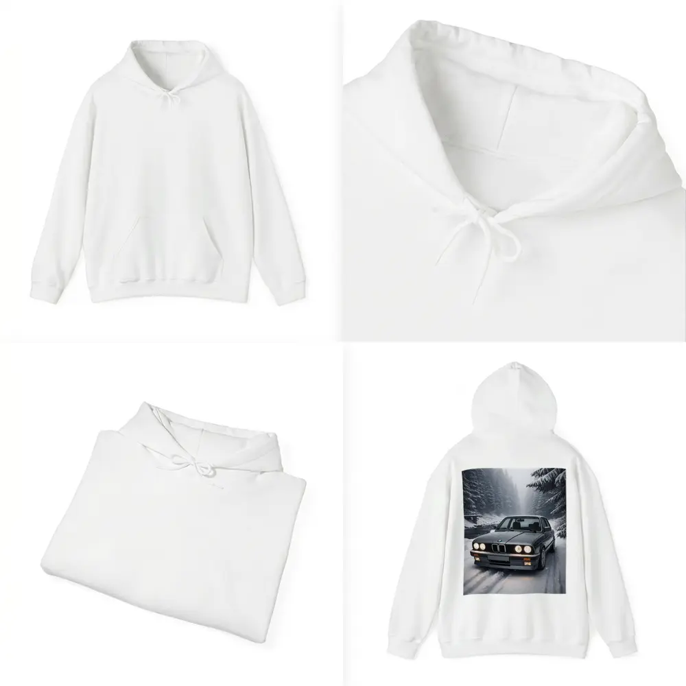 BMW E30 3 Series Snowy Forest Road – Hoodies