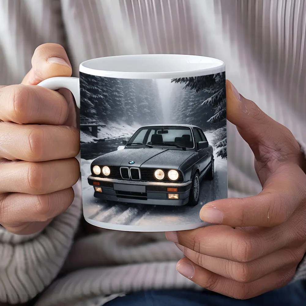 BMW E30 3 Series Snowy Forest Road – Mugs