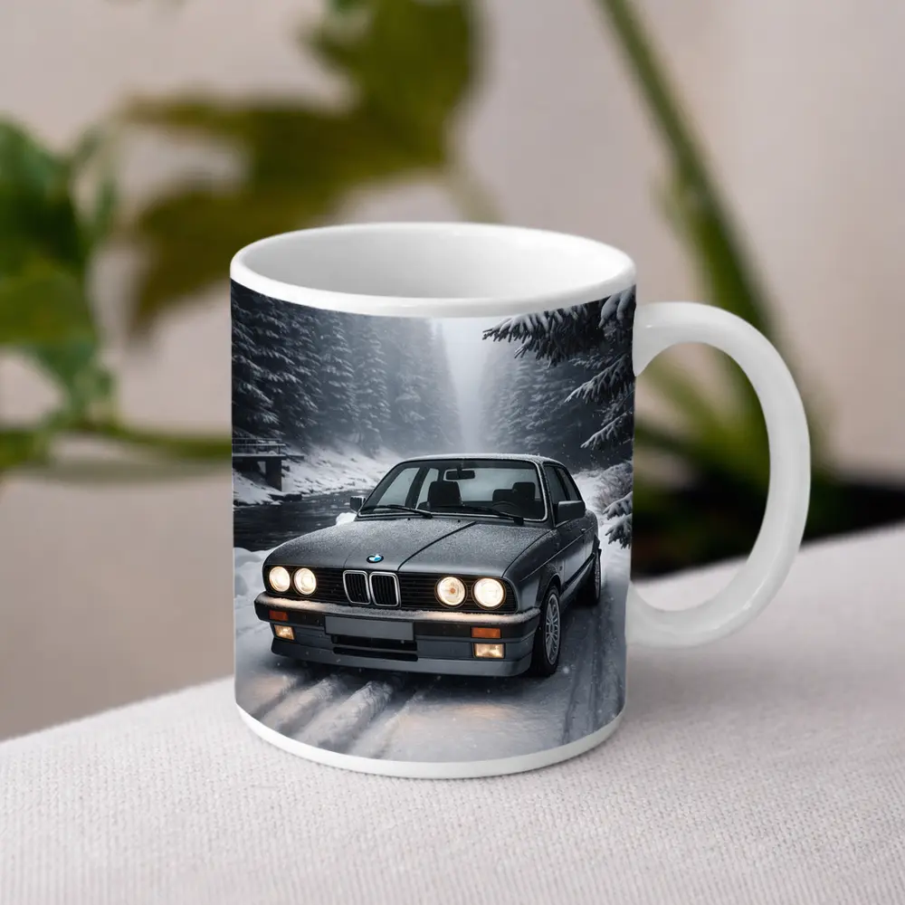 BMW E30 3 Series Snowy Forest Road – Mugs