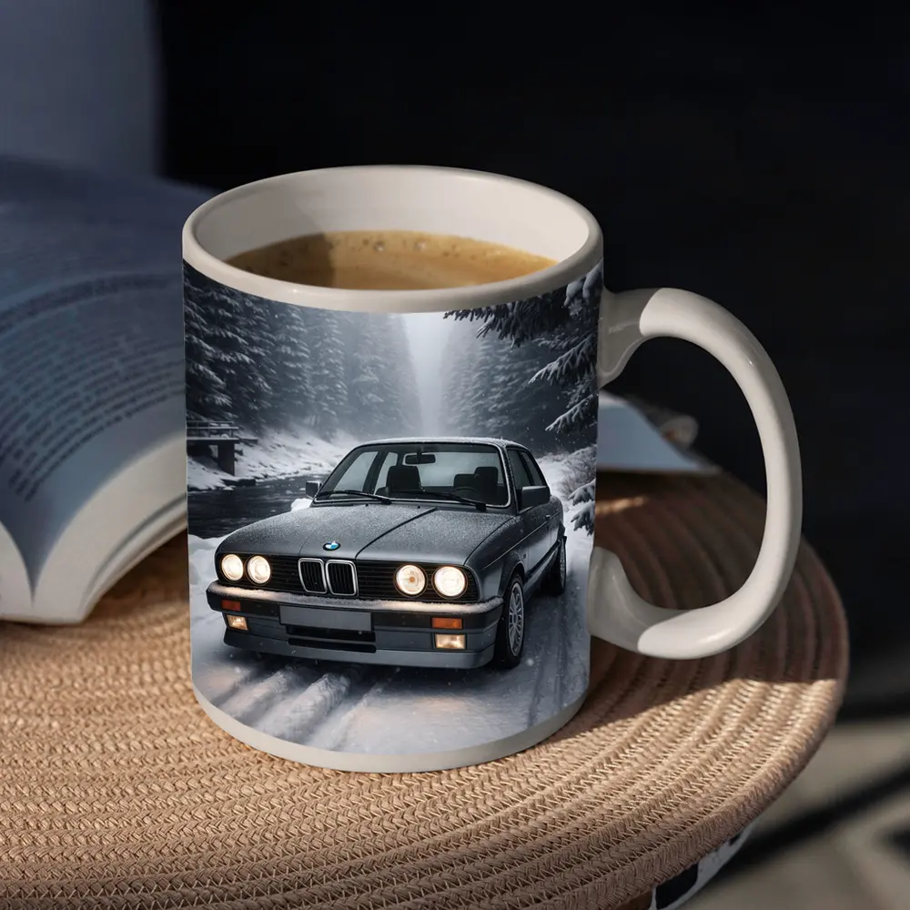BMW E30 3 Series Snowy Forest Road – Mugs