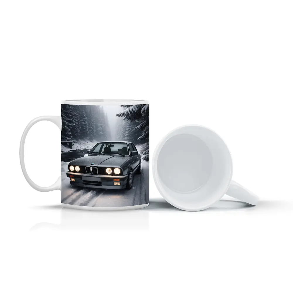 BMW E30 3 Series Snowy Forest Road – Mugs