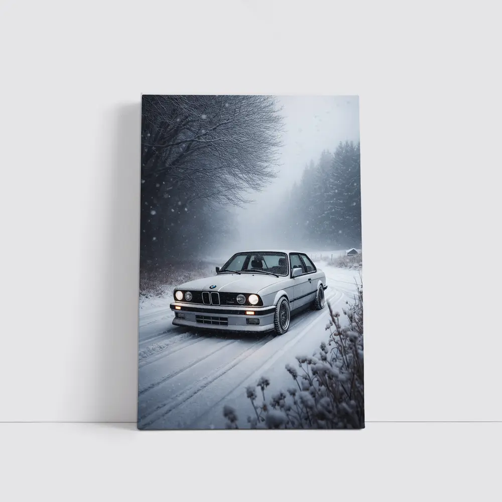 BMW E30 3 Series Snow Winter Road – Wall Art