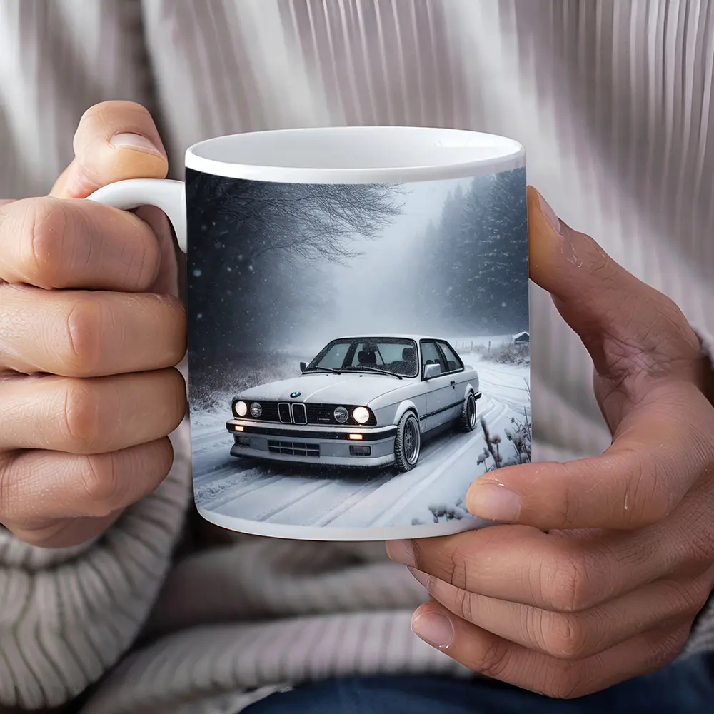 BMW E30 3 Series Snow Winter Road – Mugs
