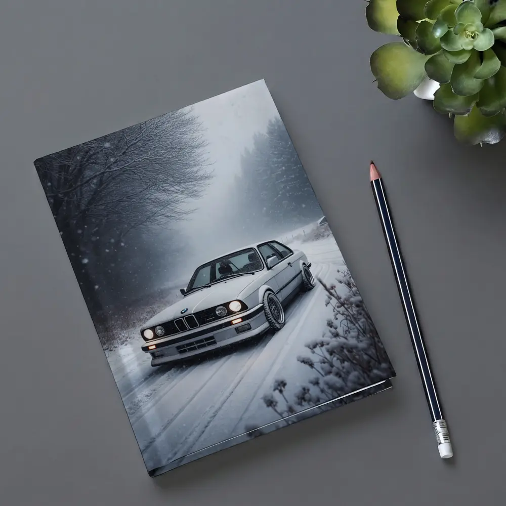 BMW E30 3 Series Snow Winter Road – Notebooks