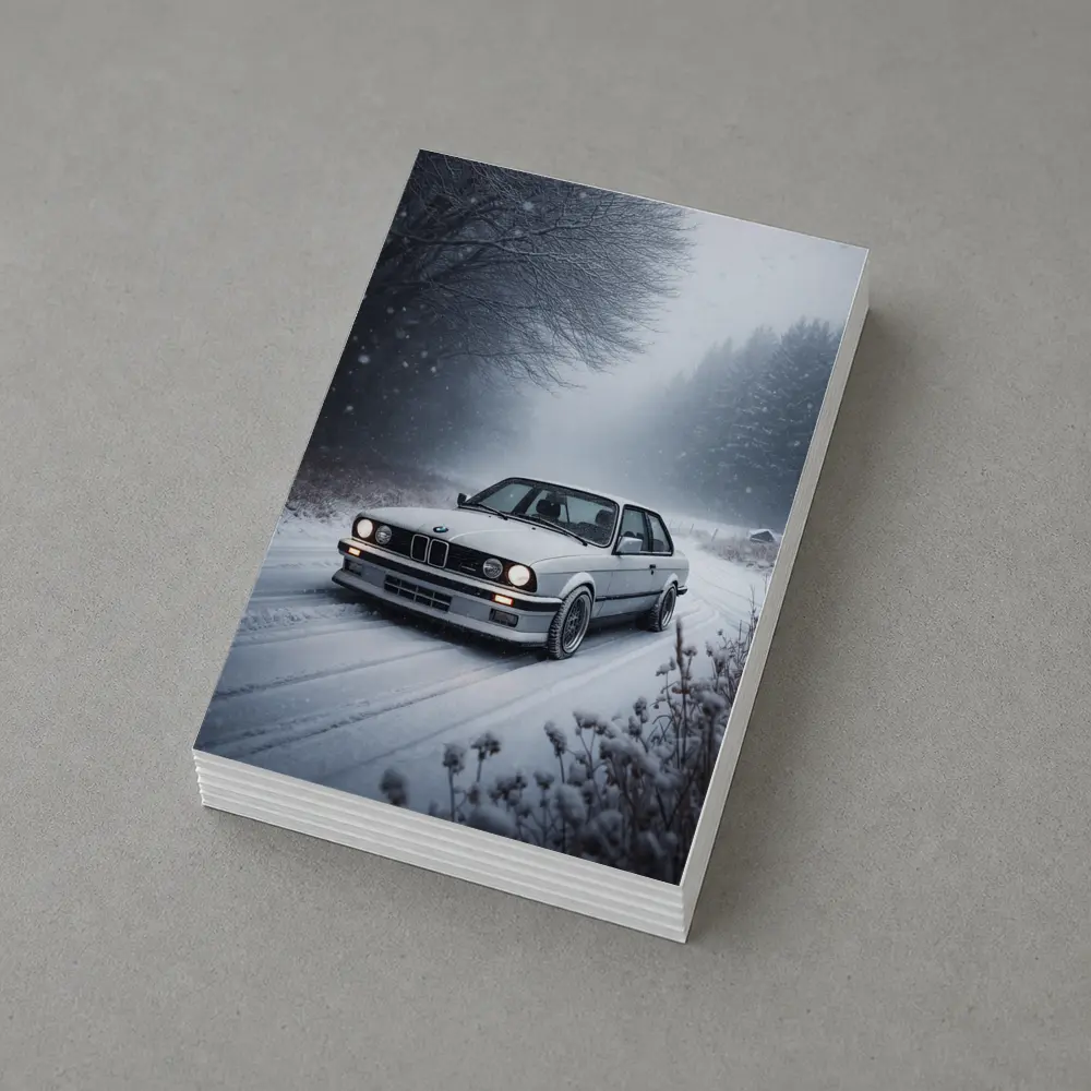 BMW E30 3 Series Snow Winter Road – Postcards