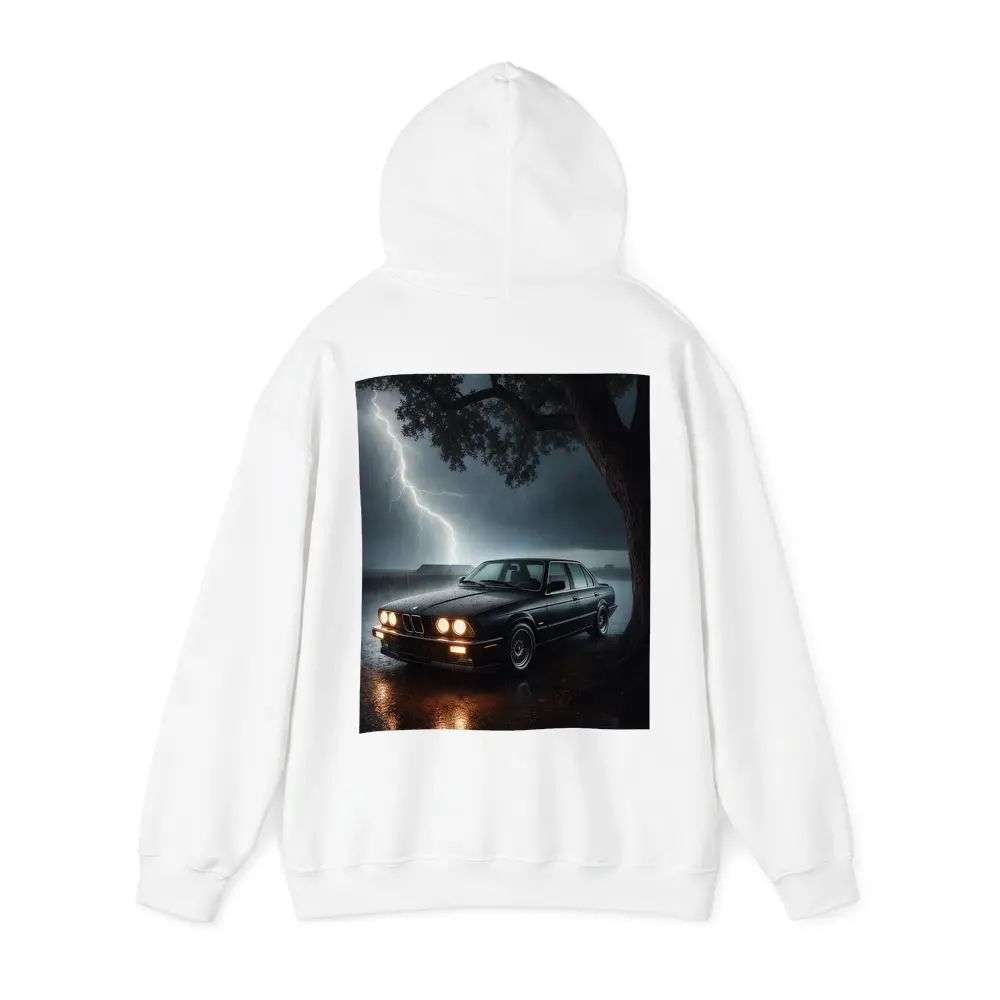 BMW E30 Parked In Stormy Night Rain – Hoodies