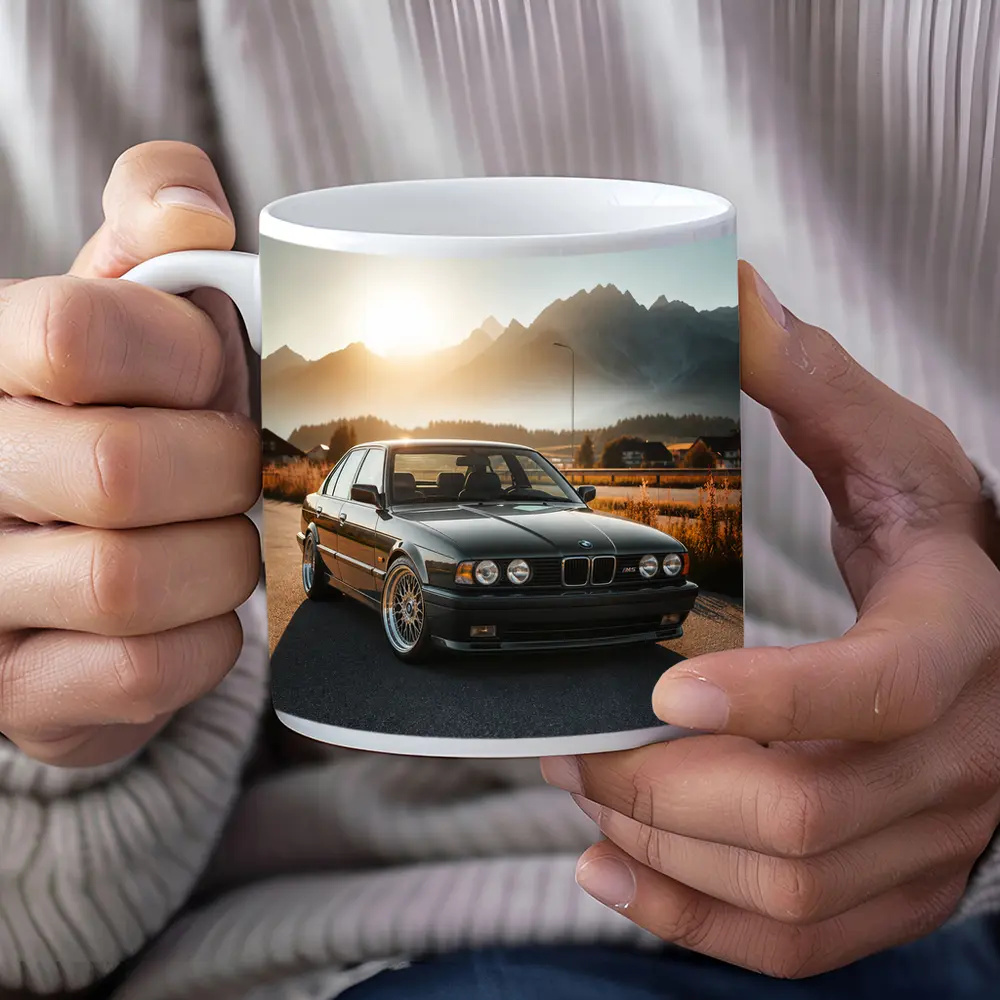 BMW M5 E34 Black Mountain Sunset Road – Mugs