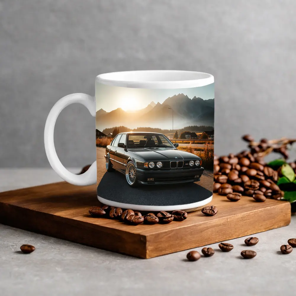 BMW M5 E34 Black Mountain Sunset Road – Mugs