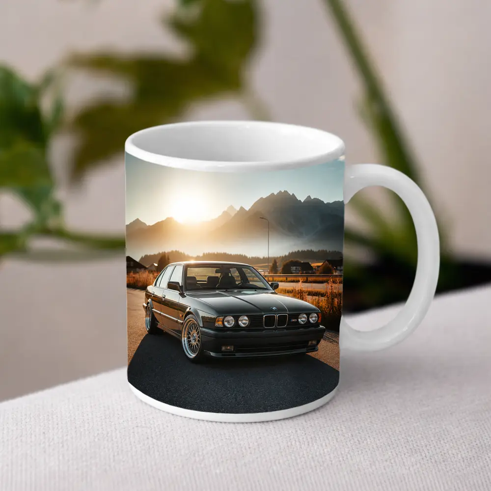 BMW M5 E34 Black Mountain Sunset Road – Mugs