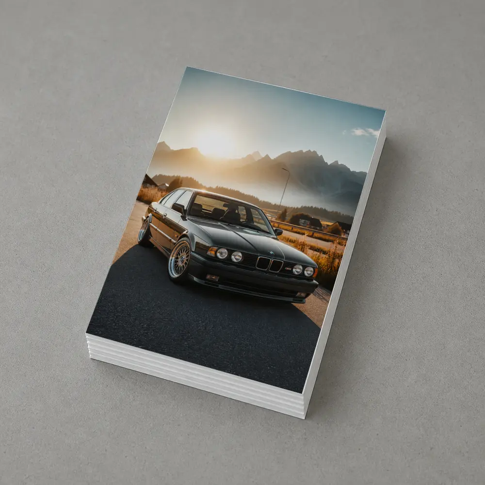 BMW M5 E34 Black Mountain Sunset Road – Postcards