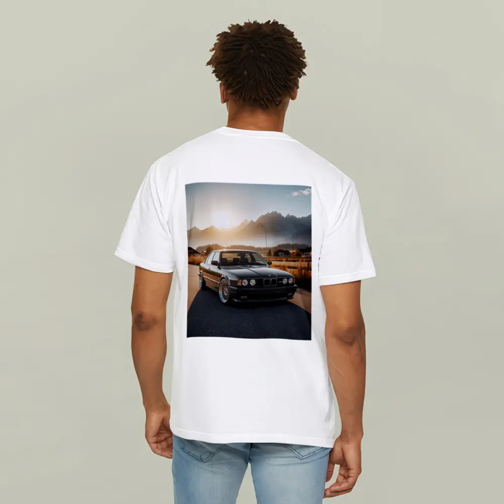 BMW M5 E34 Black Mountain Sunset Road – T-Shirts