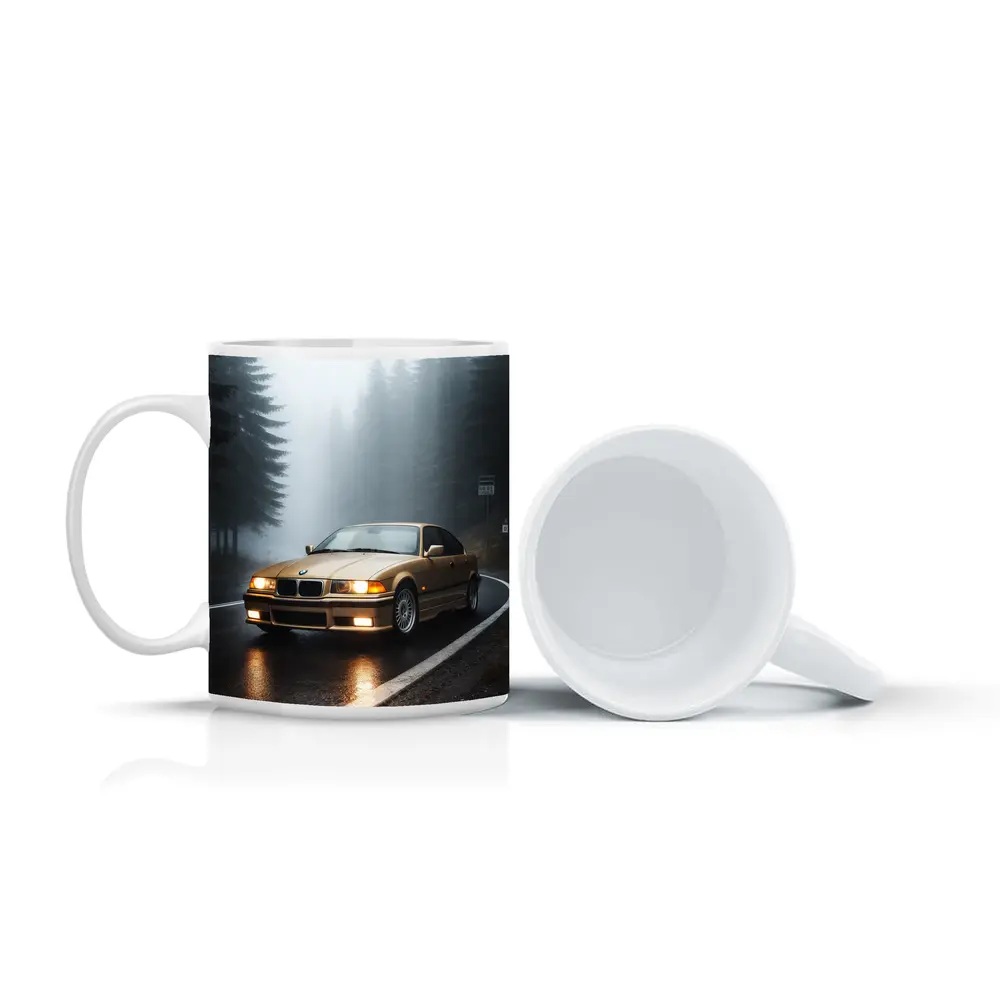 BMW E36 3 Series Foggy Forest Road – Mugs