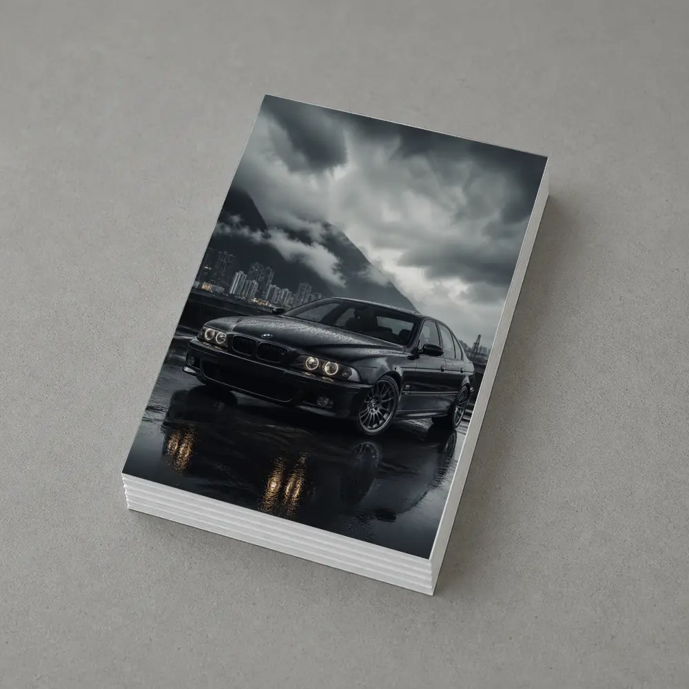 BMW E39 M5 Rainy City Dark Skies – Postcards