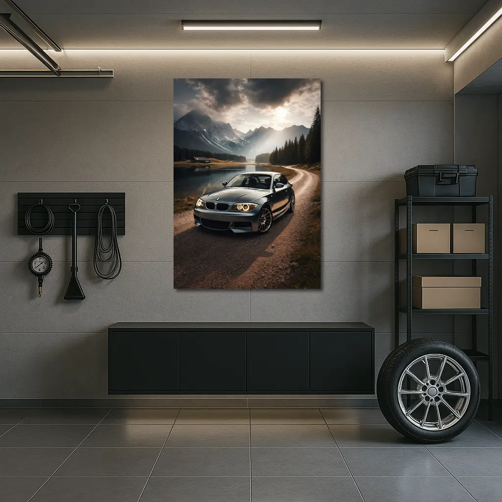 BMW 1 Series Coupe Mountain Lake Road – Wall Art