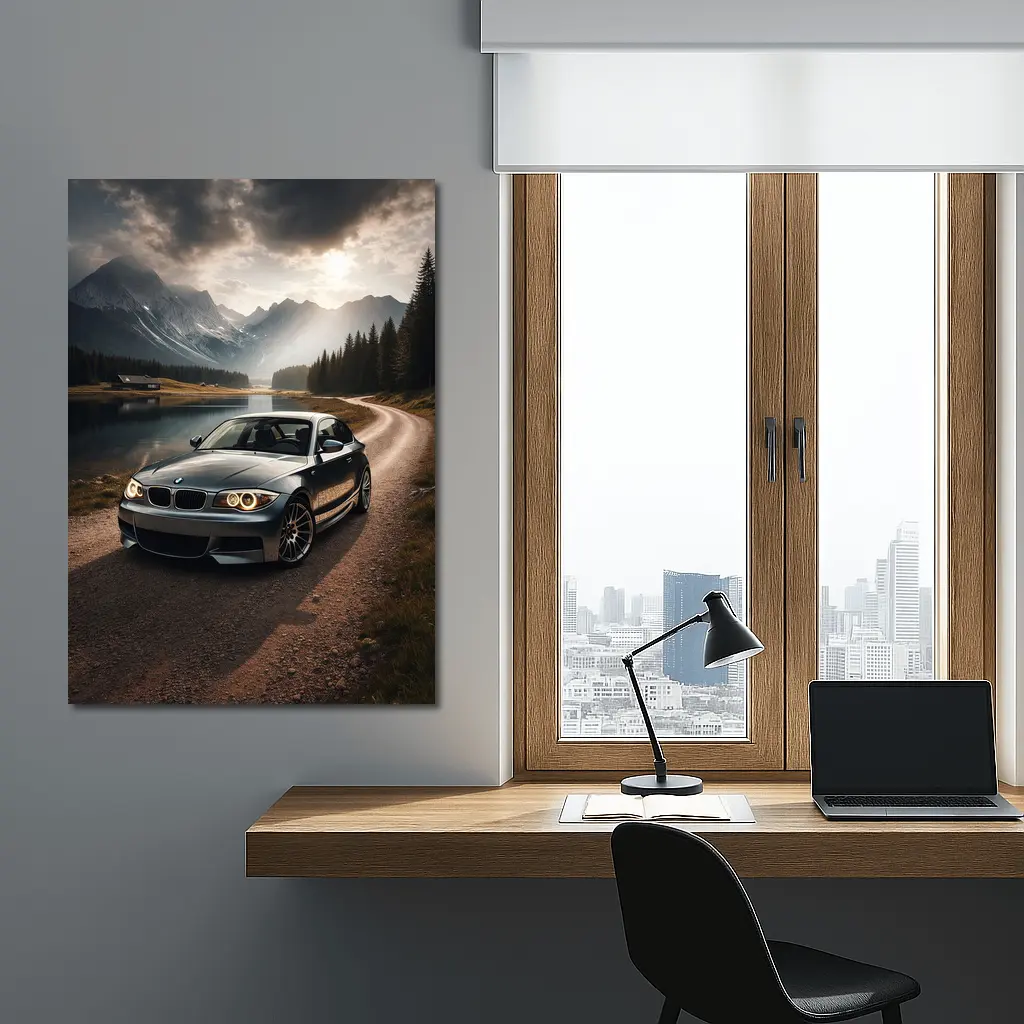 BMW 1 Series Coupe Mountain Lake Road – Wall Art