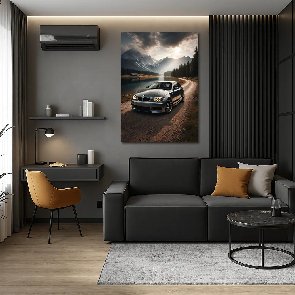 BMW 1 Series Coupe Mountain Lake Road – Wall Art