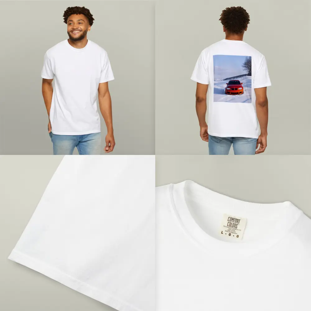 BMW M1 Orange Car In Snow – T-Shirts
