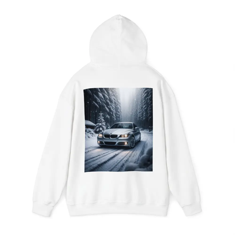 BMW Three Series Driving Snowy Forest Road – Hoodies