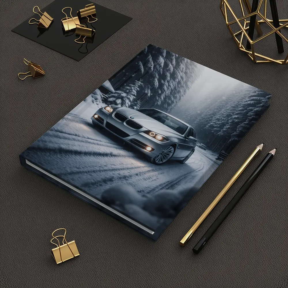 BMW Three Series Driving Snowy Forest Road – Notebooks