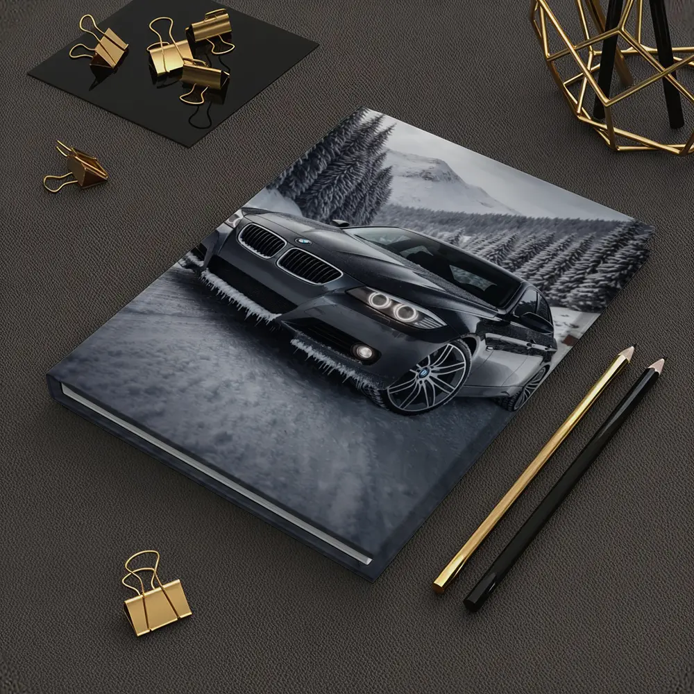 BMW Three Series Sedan Snowy Mountain Road – Notebooks