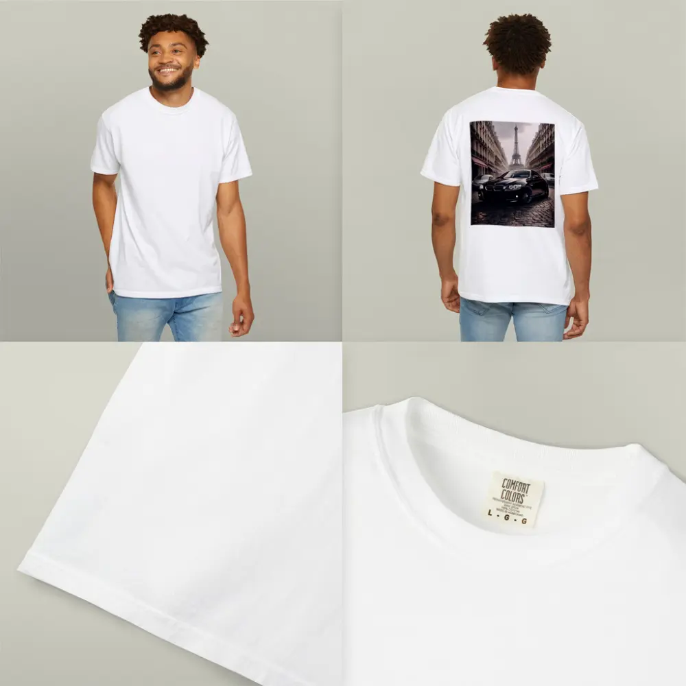 BMW E92 Black Coupe Paris Eiffel Tower – T-Shirts