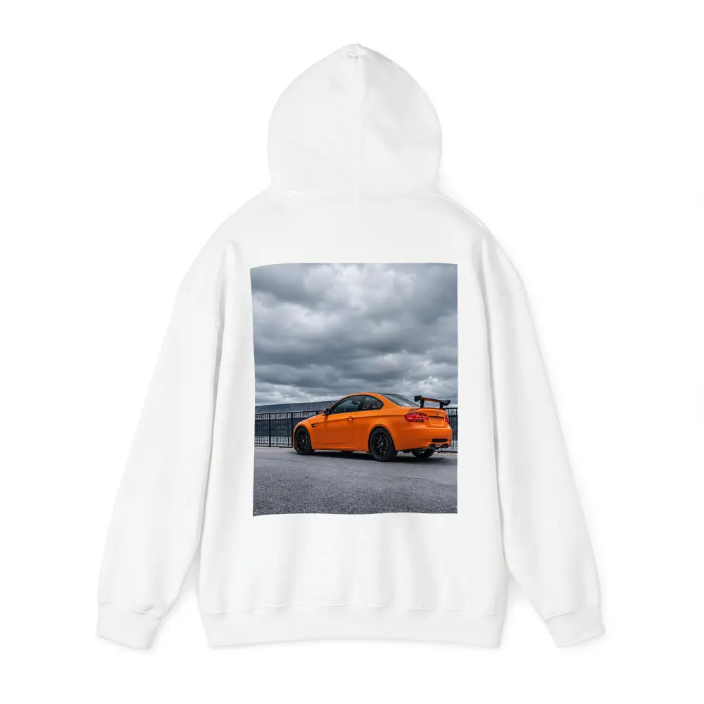 BMW M3 GTS Orange Coupe Cloudy Sky – Hoodies
