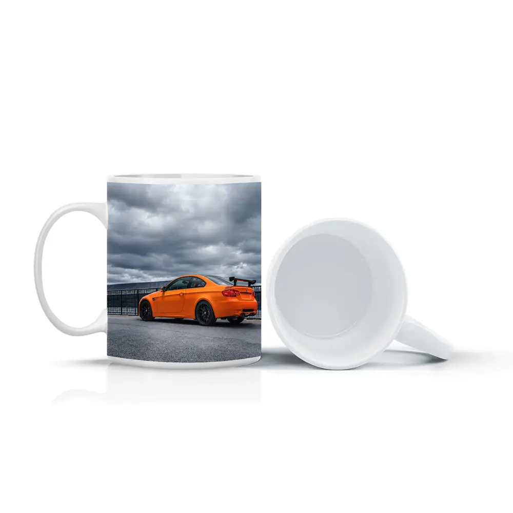 BMW M3 GTS Orange Coupe Cloudy Sky – Mugs