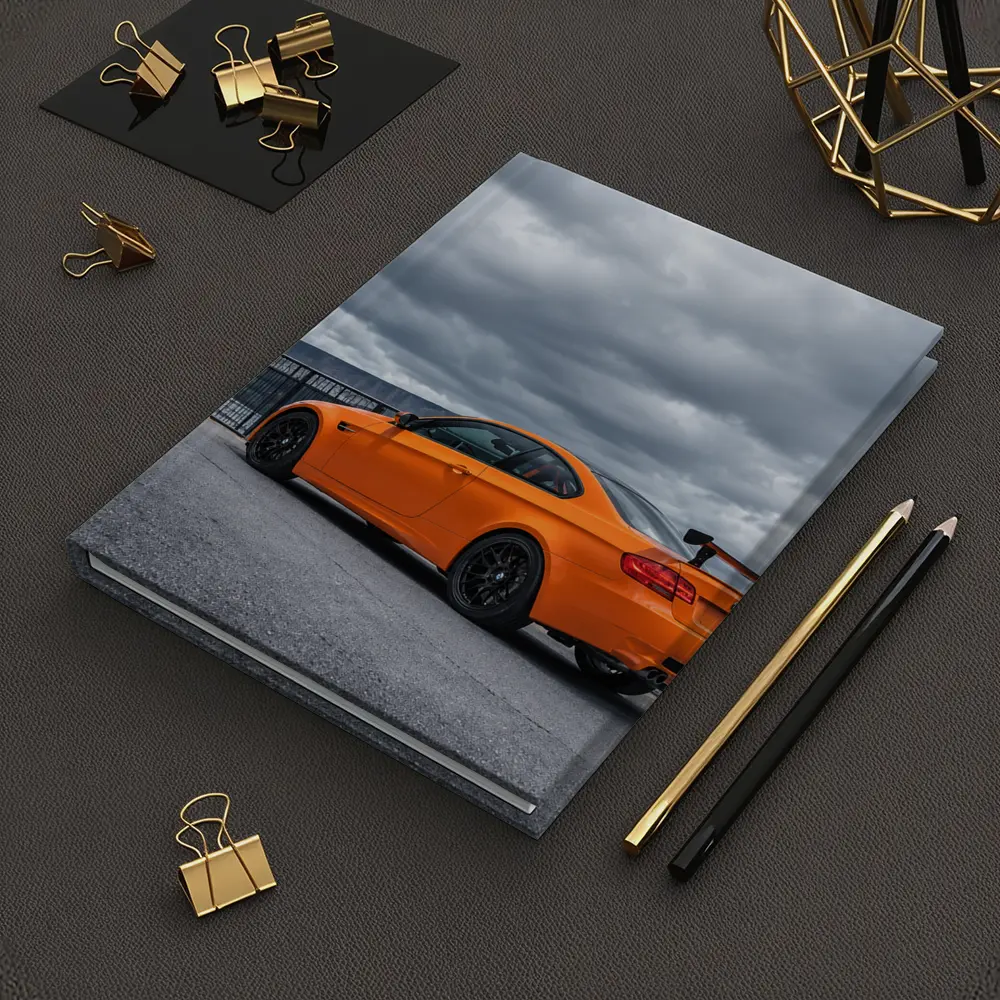 BMW M3 GTS Orange Coupe Cloudy Sky – Notebooks