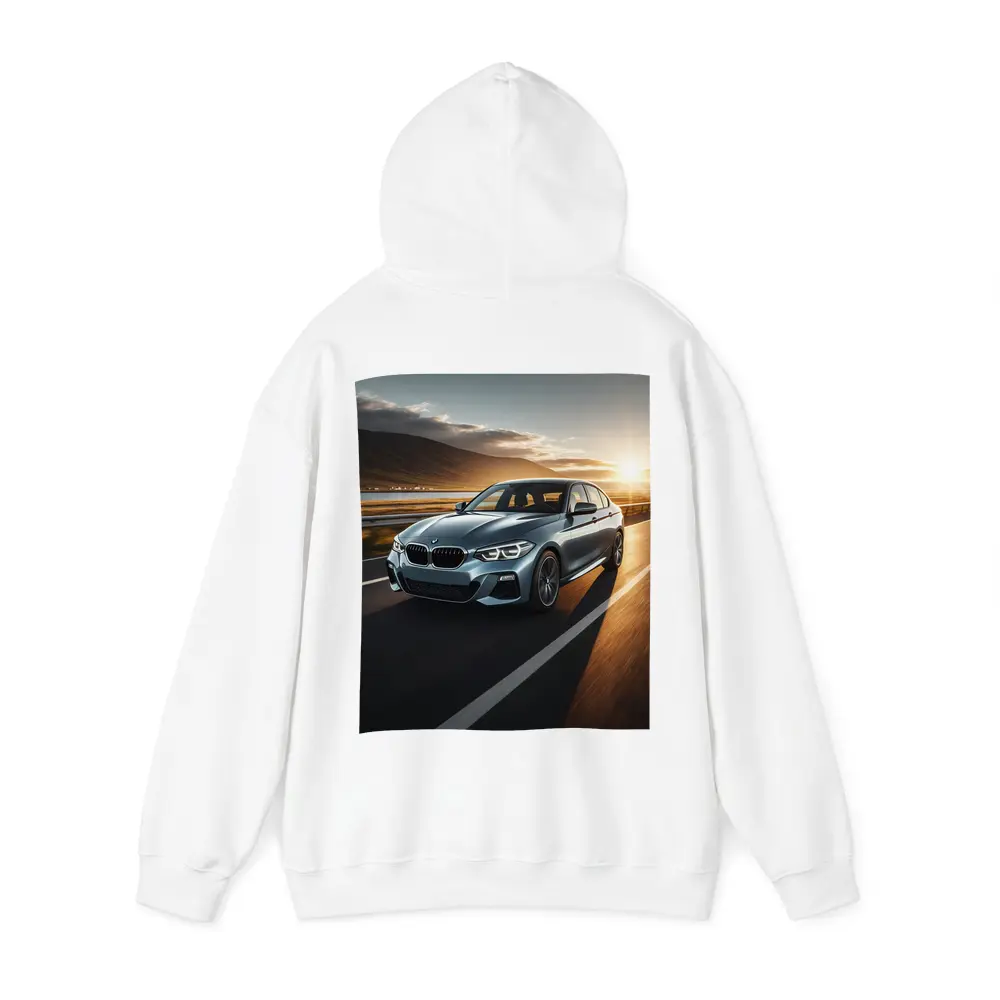 BMW 1 Series Driving at Golden Sunset – Hoodies