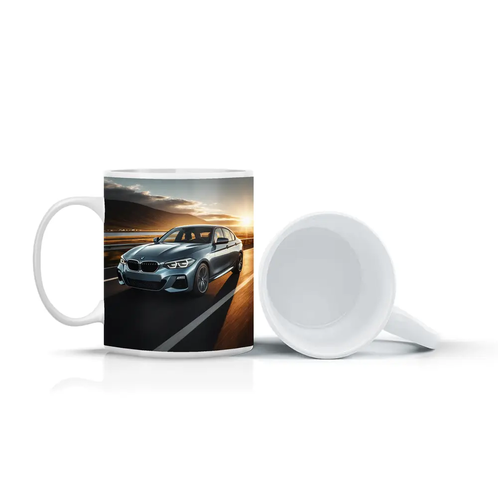 BMW 1 Series Driving at Golden Sunset – Mugs