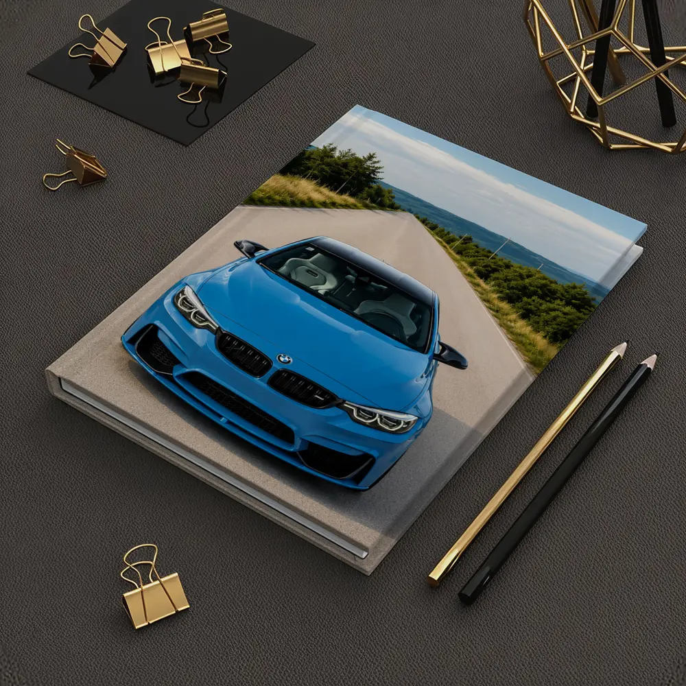 BMW M4 Blue Front View Open Road – Notebooks