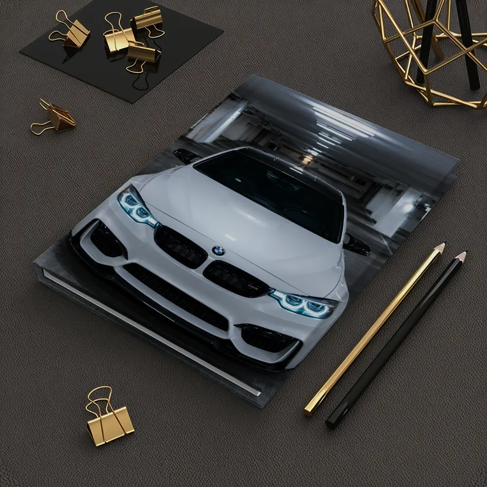 BMW M3 White Front View Parking Garage – Notebooks
