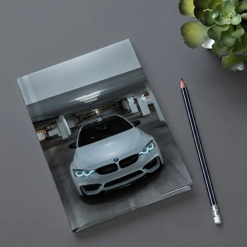 BMW M3 White Parking Garage Front View – Notebooks