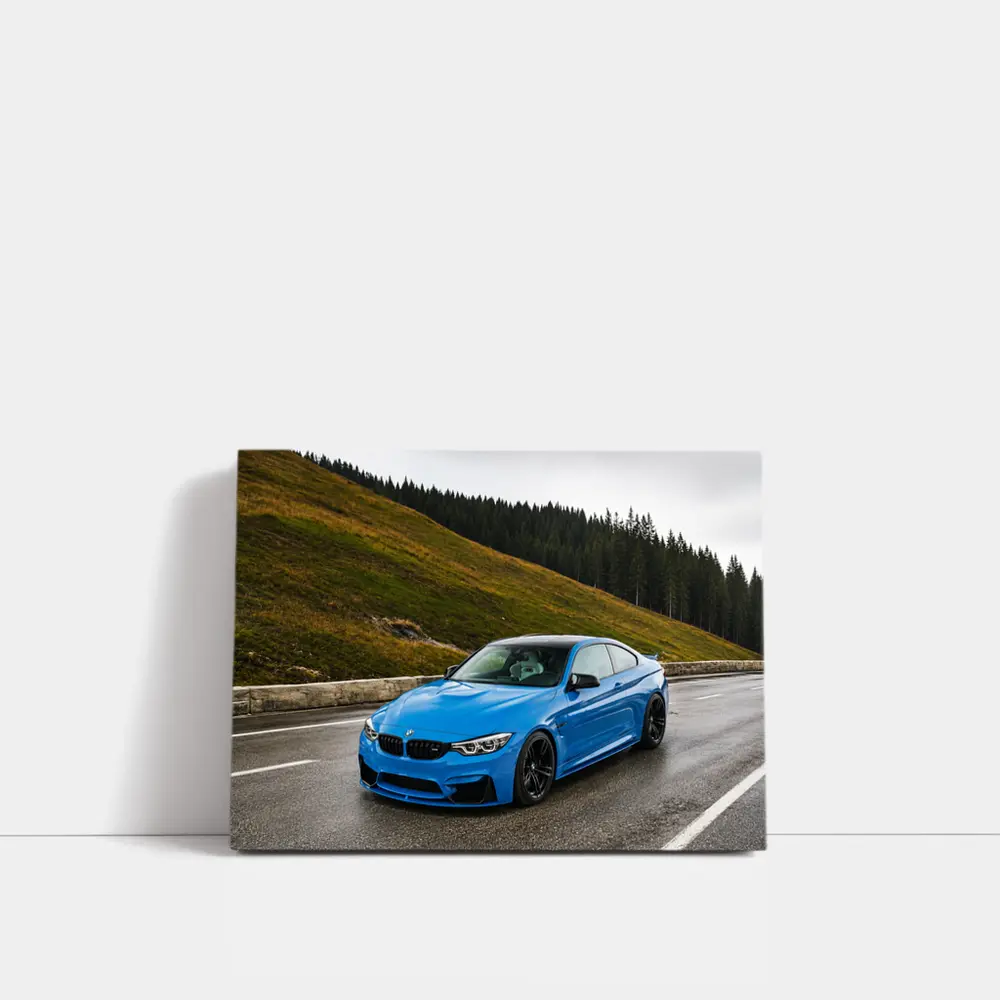 BMW M4 Blue Coupe Mountain Road – Wall Art