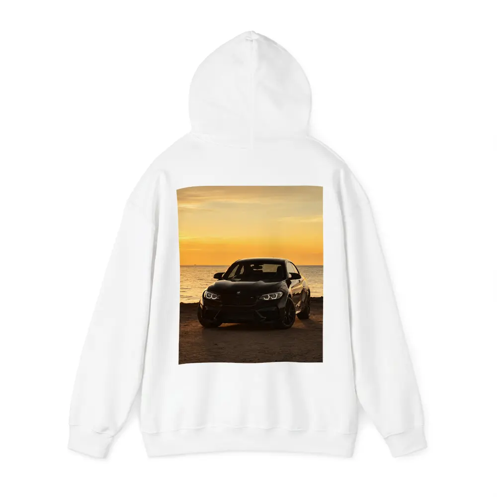 BMW M2 Black Parked By Sunset Sea – Hoodies