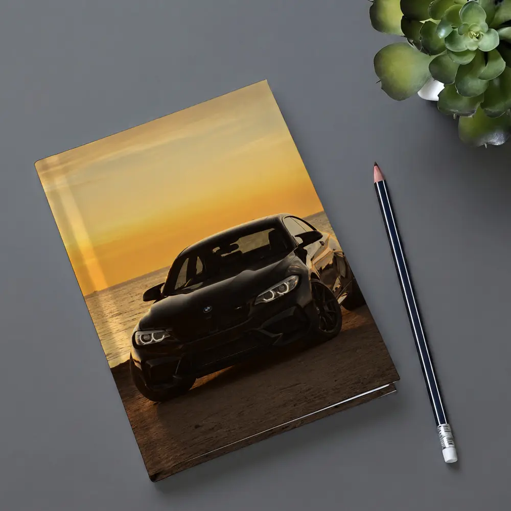 BMW M2 Black Parked By Sunset Sea – Notebooks